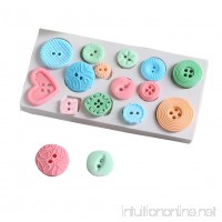 Button Silicone Fondant Mould Sugar Craft DIY Gumpaste Cake Decorating Tools for Cupcake Topper Silicone Mold - B0747JW33C